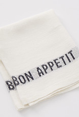 Charvet Editions Charvet Editions - Napkin/Placemat Bon Appetit White/Black 17"x13"