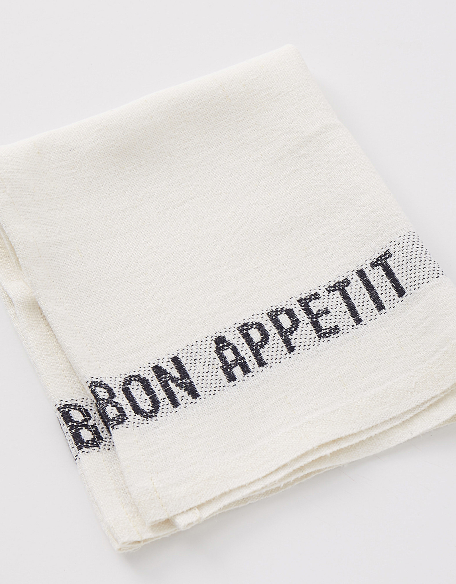 Charvet Editions Charvet Editions - Napkin/Placemat Bon Appetit White/Black 17"x13"