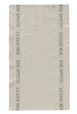 Charvet Editions Charvet Editions - Bon Appetit Tea towel - Natural/Khaki 18" x 30"