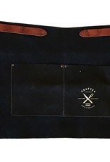 Black - Crafted Leather Vintage Half Apron