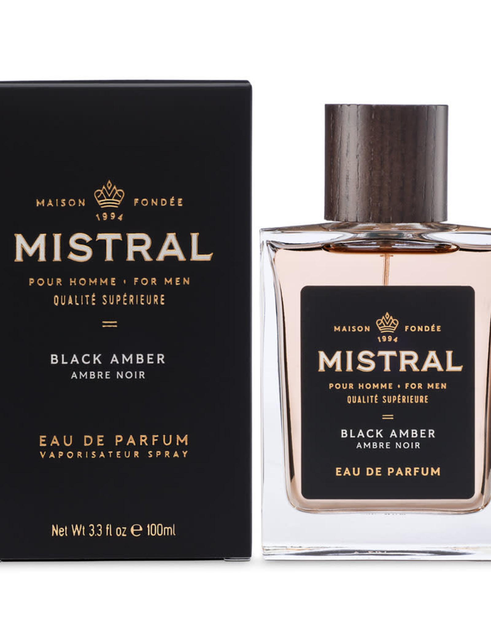Black Amber Cologne 100 ml - Mistral Men's Collection
