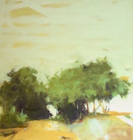 Yellow Walk - Oil on Canvas Panel. 36" x 48" Ewa Perz