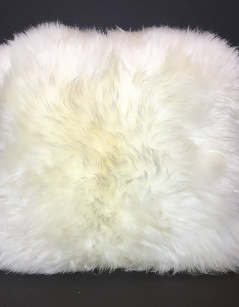 Bowron Double Sided Ivory Color Sheepskin Pillow 14 X 14