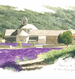 Abbaye de Senanque Greeting Card - 8 1/4" x 4 1/4"