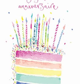 Joyeux Anniversaire Birthday Cake Greeting Card
