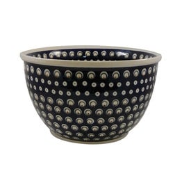 Large Serving Bowl - Blue/Green Dots