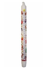 Advent  Candle - White Colorful