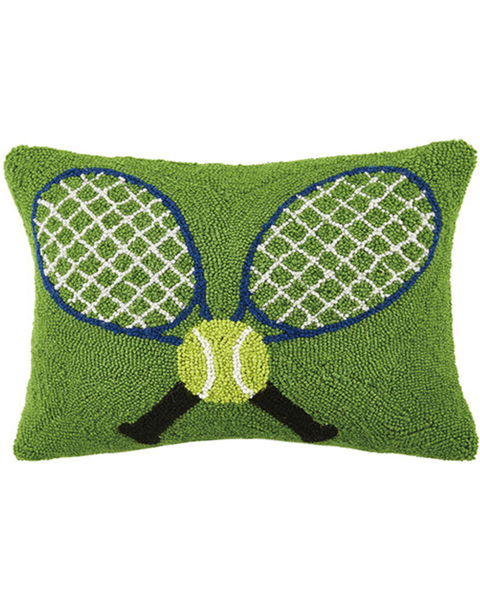 Crossed Tennis Rackets Hook Pillow - 18" Oblong