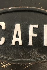 Cast Iron Cafe Plaque - 7 1/4" x 4 1/4"