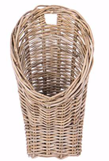 Rattan Wall Basket -11 L 6 W 19.5 H,OPENING: 4.5 W NARROWS TO 1.5