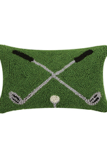 Crossed Golf Clubs Hook Pillow - 8" x 12"