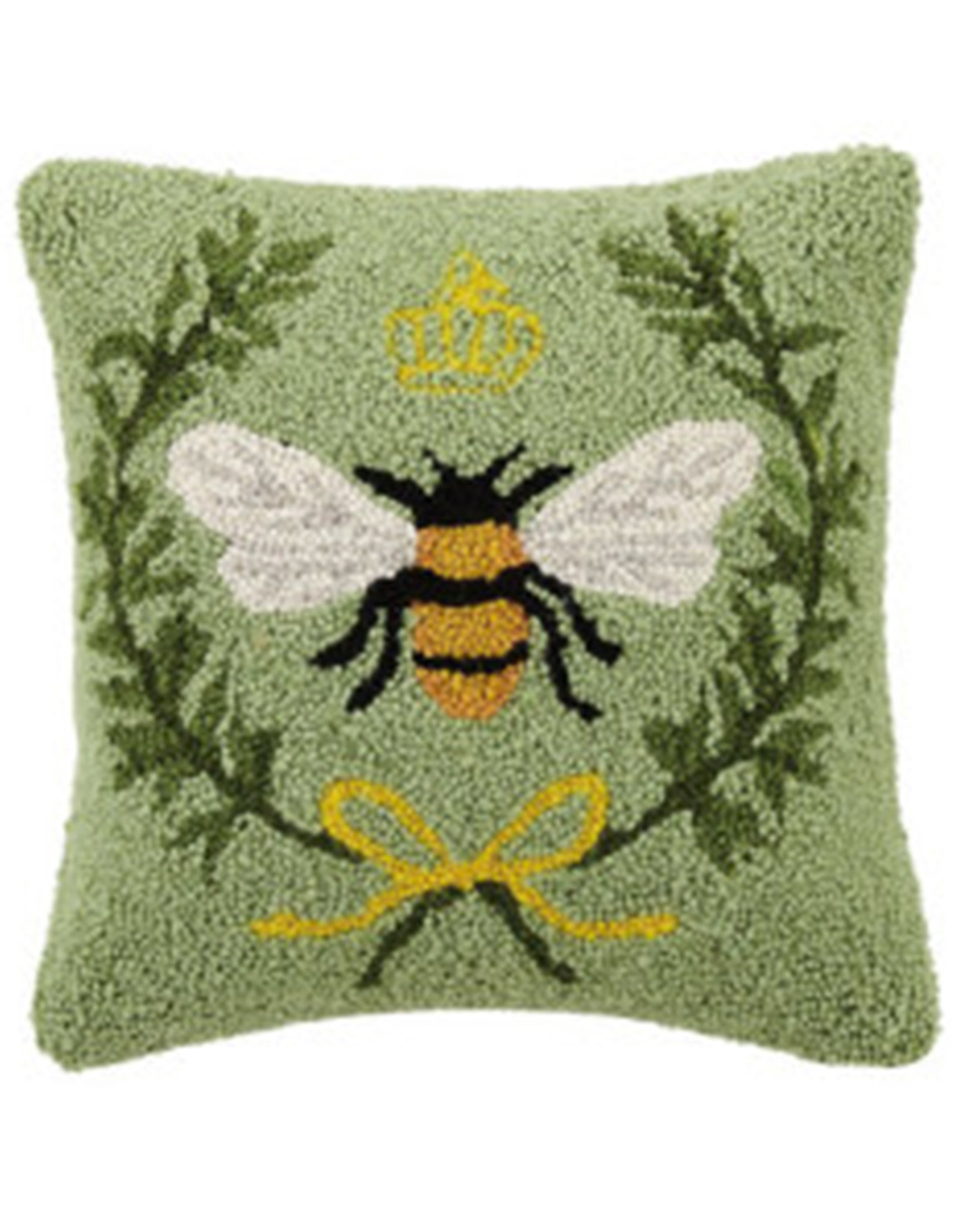 Queen Bee Hook Pillow - 14" x 14"
