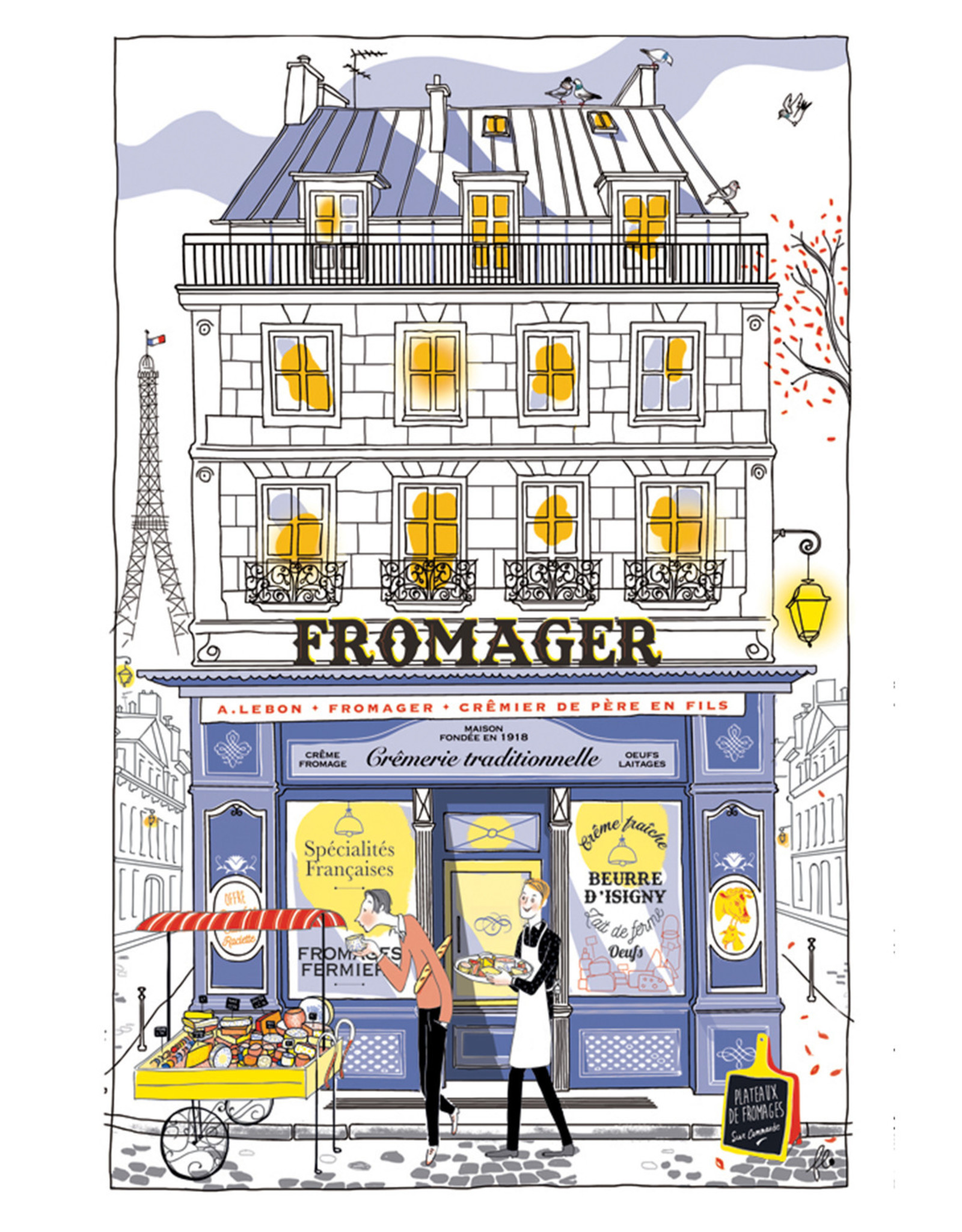 Cheese Shop (Facade Fromager) DIsh Towel