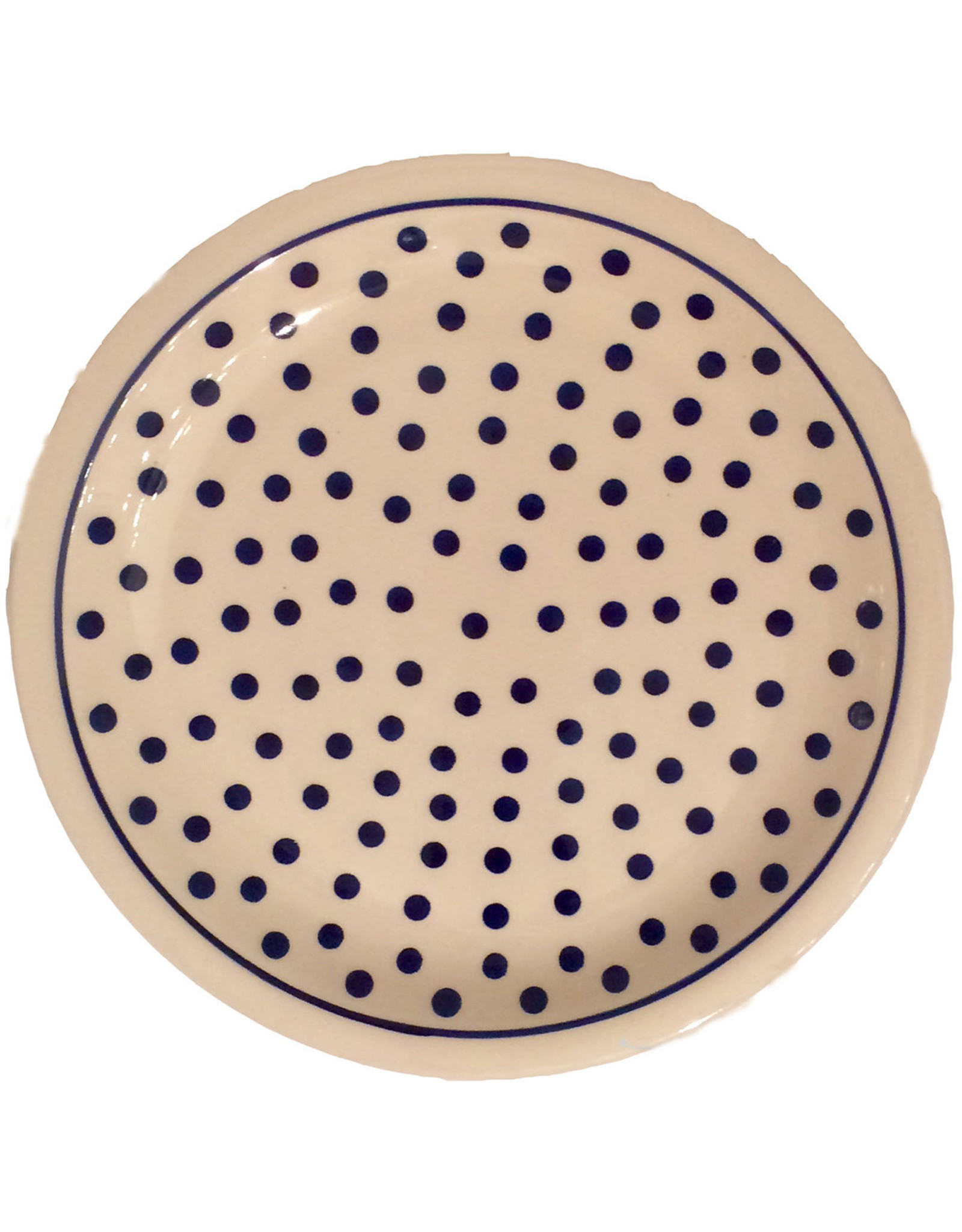 Dinner Plate - White/Blue Dots