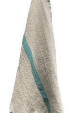 Charvet Editions Charvet Editions - Bistro Towel DouDou Natural/Aqua - 18" x 30"