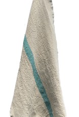 Charvet Editions Charvet Editions - Bistro Towel DouDou Natural/Aqua - 18" x 30"