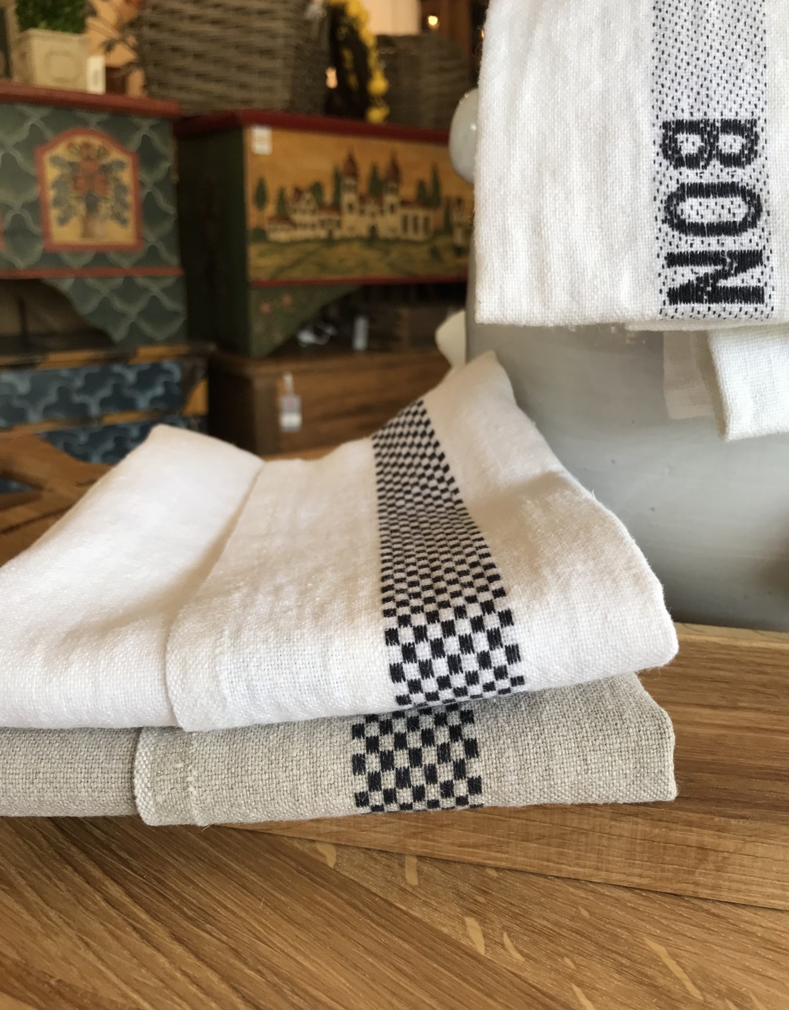 Charvet Editions Charvet Editions - Bistro/Tea Towel Natural & Black Lustucru - 18"x30"