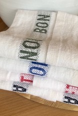 Charvet Editions Charvet Editions - White/Black Bon Appetit Tea towel 18"x30"