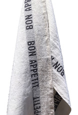 Charvet Editions Charvet Editions - White/Black Bon Appetit Tea towel 18"x30"