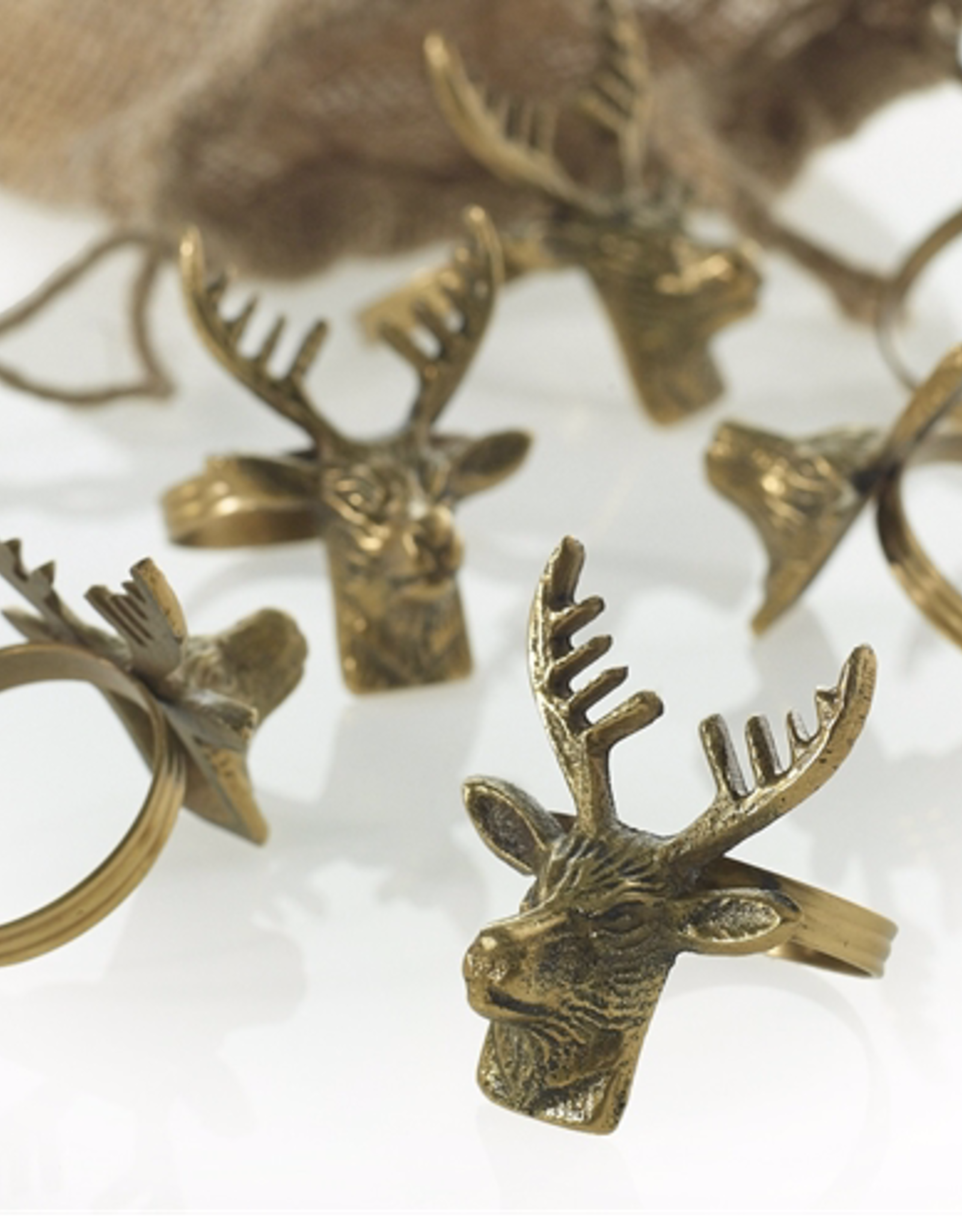 Deer Napkin Ring - Gold