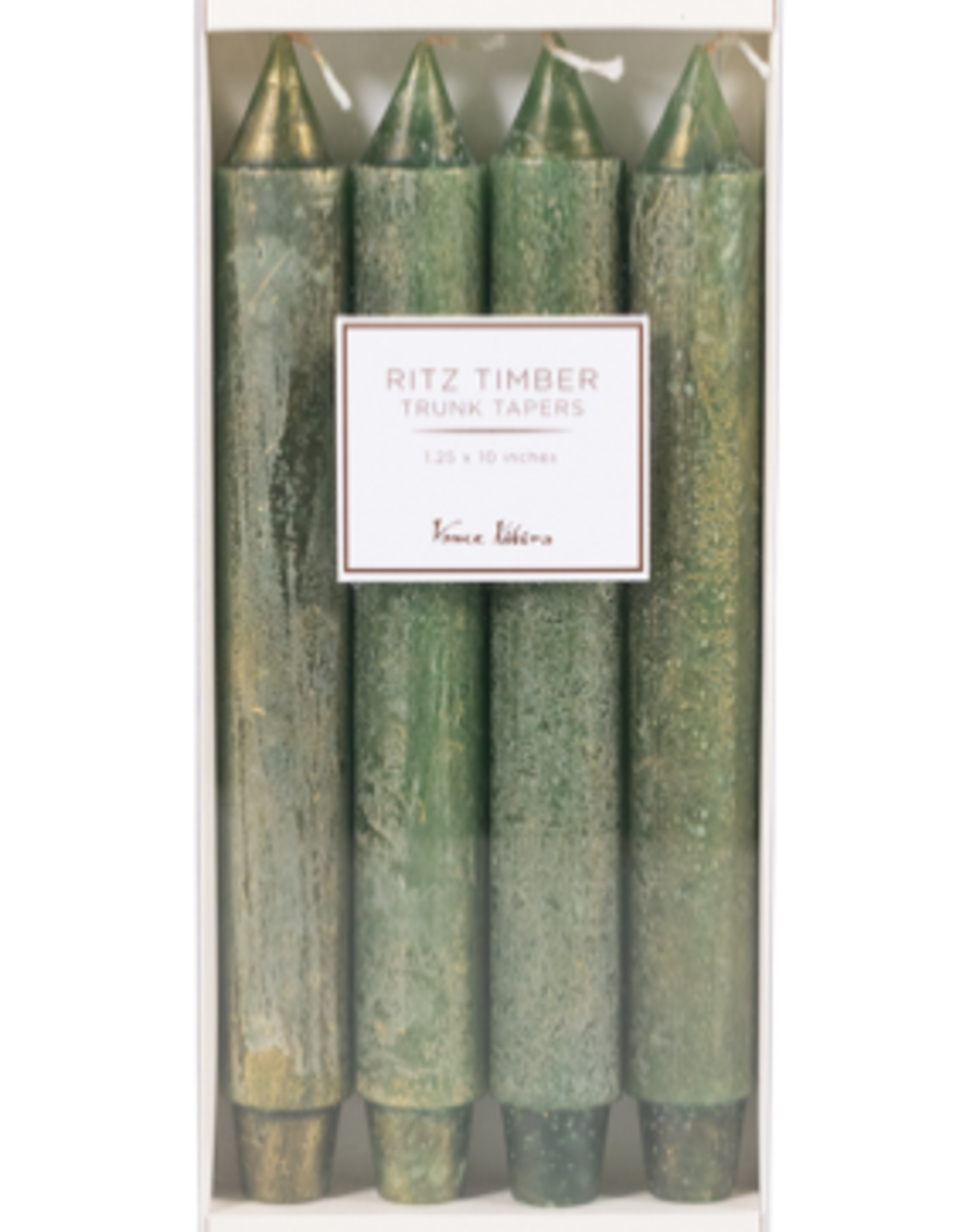 Ritz Timber Tapers -  Set of 4 - Green