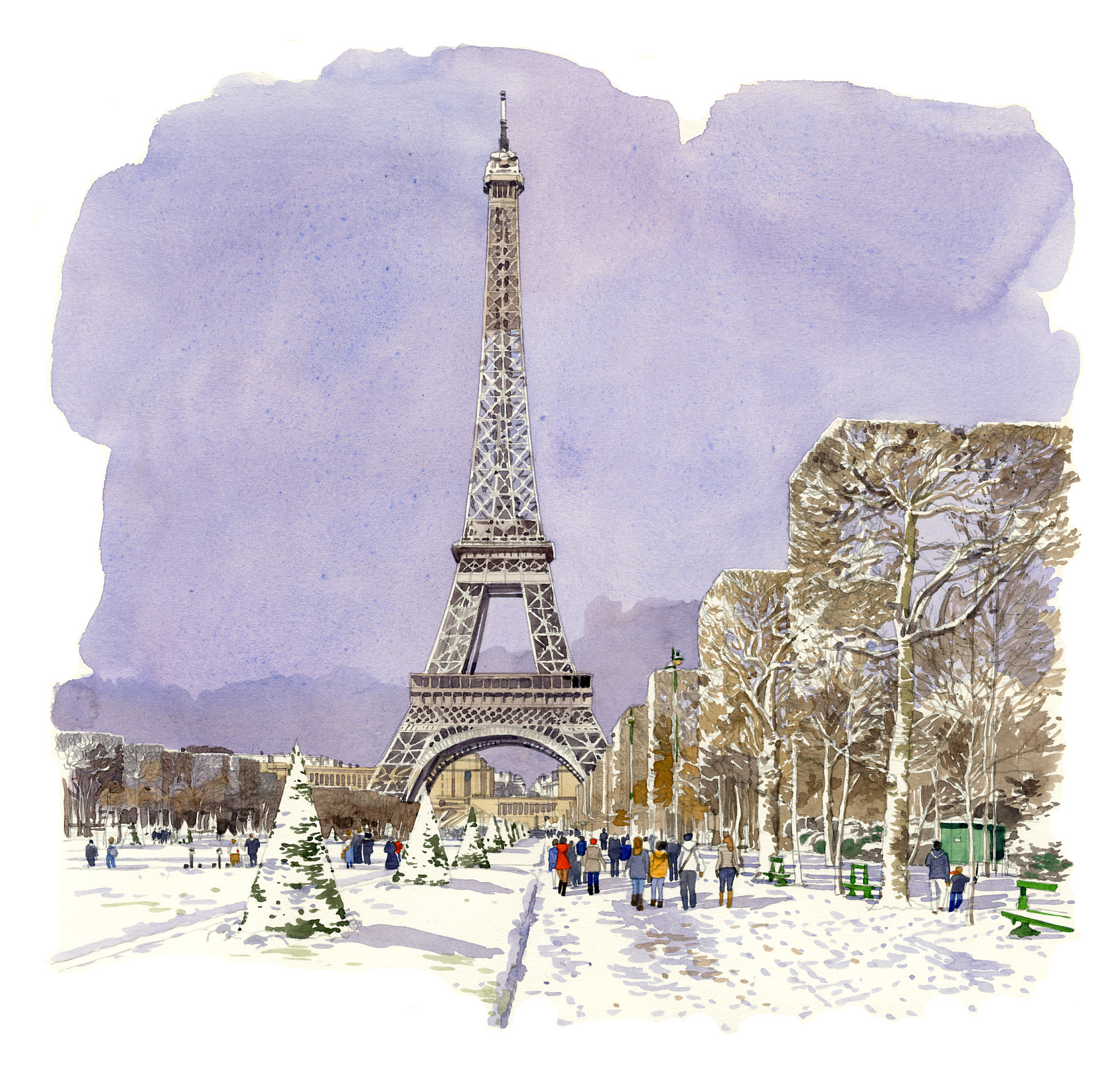 Beautiful Palais du Louvre Greeting Card! 6 x 6 Made in France. -  European Splendor®