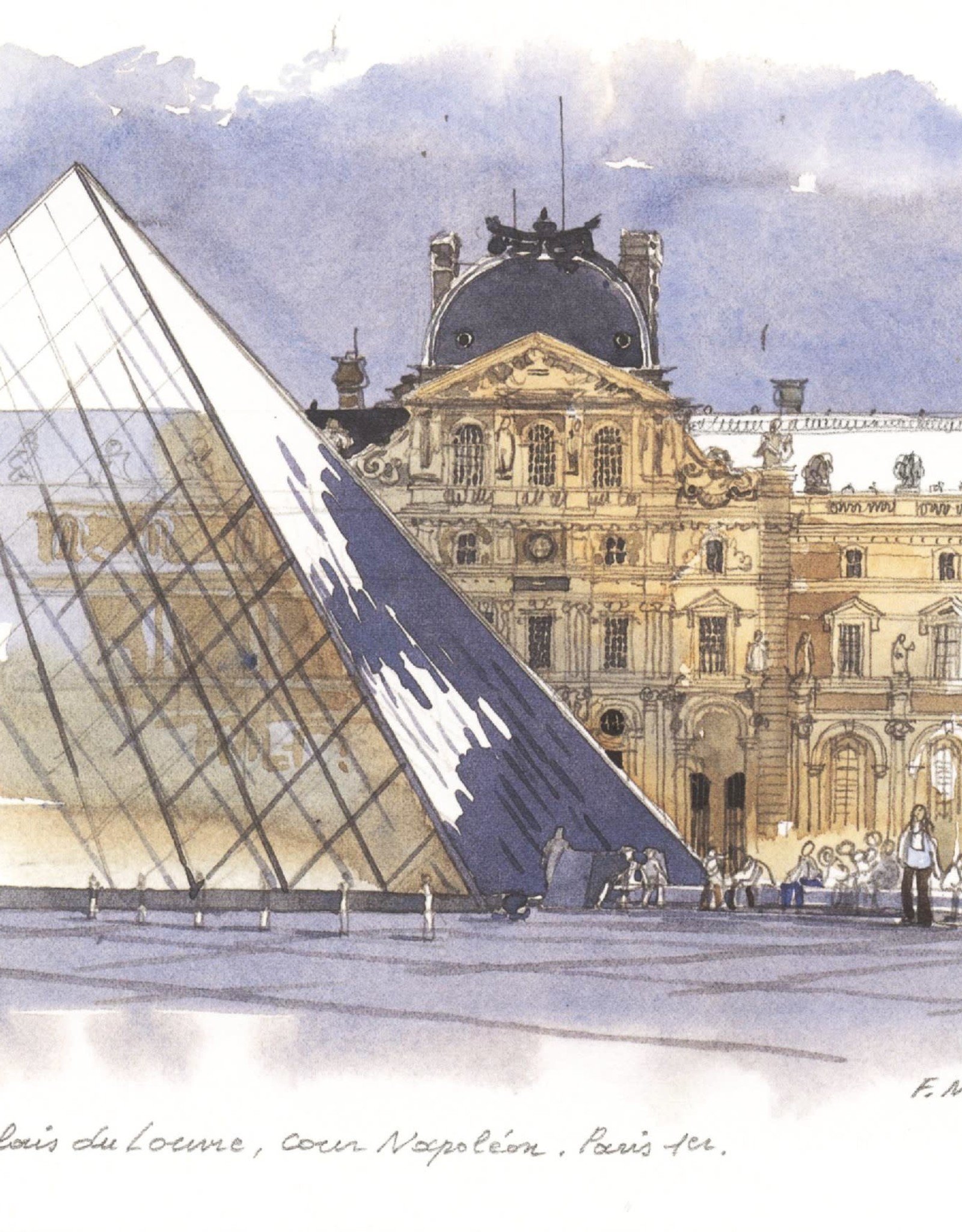 Beautiful Palais du Louvre Greeting Card! 6 x 6 Made in France. -  European Splendor®