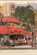 Cafe La Rotonde, Boulevard  du Montparnasse, Paris Greeting Card 6" x 6"