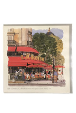 Cafe La Rotonde, Boulevard  du Montparnasse, Paris Greeting Card 6" x 6"
