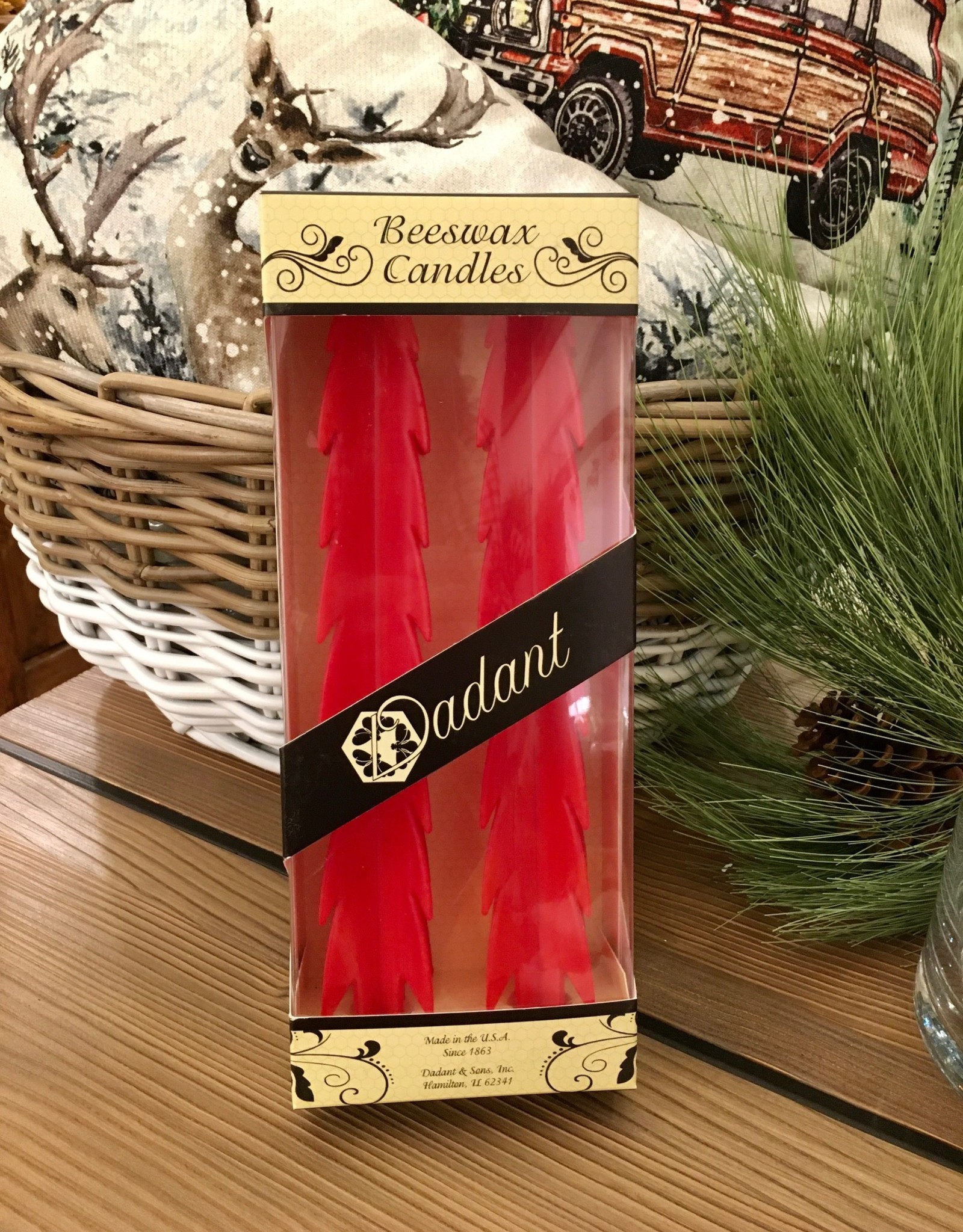 Tree Candle - 12 Inch Holiday Red