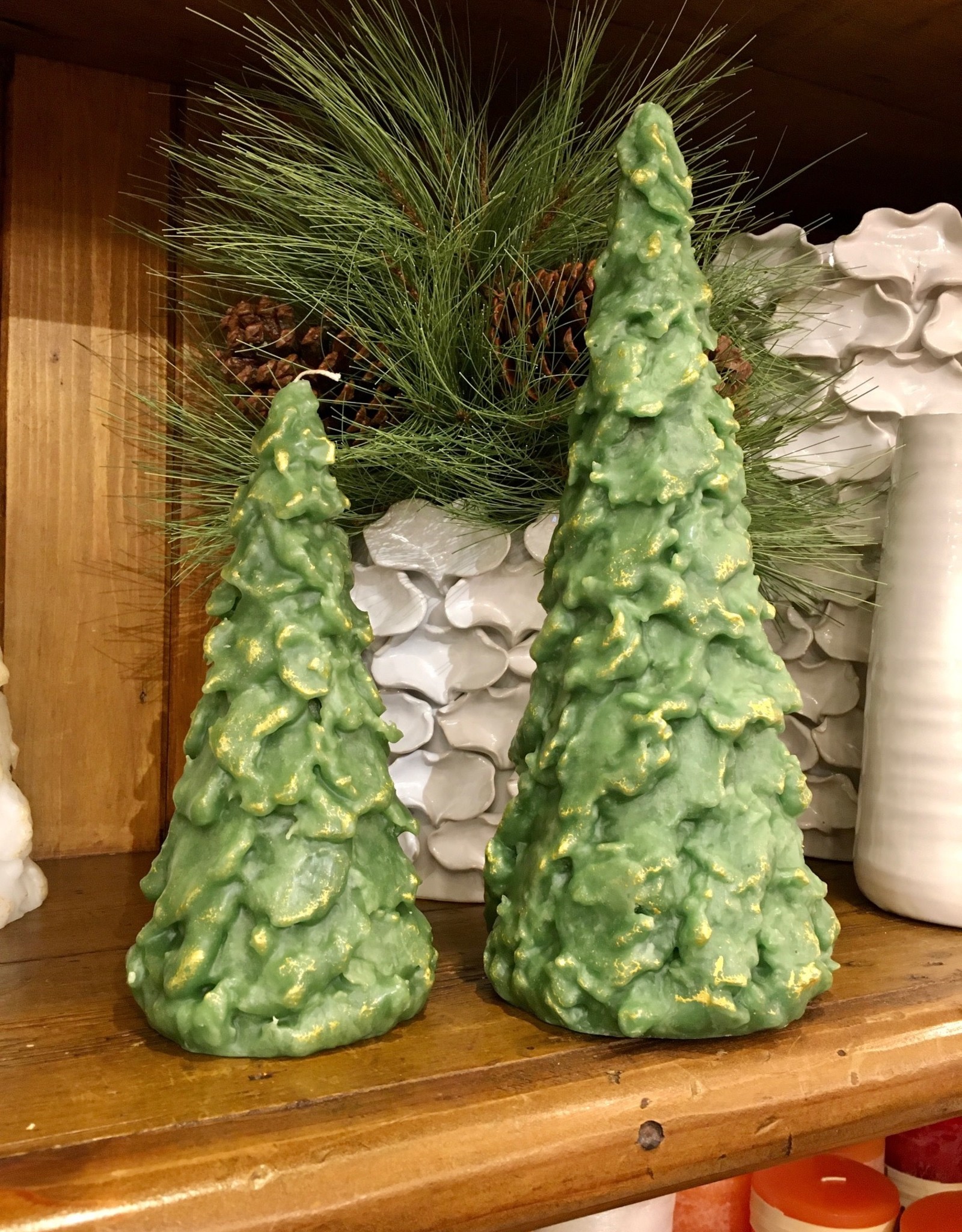 Rhapsody Tree Candle Green - 3.5 x 8"