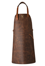 XL Cognac Vintage leather apron - (XL Waist Strap)