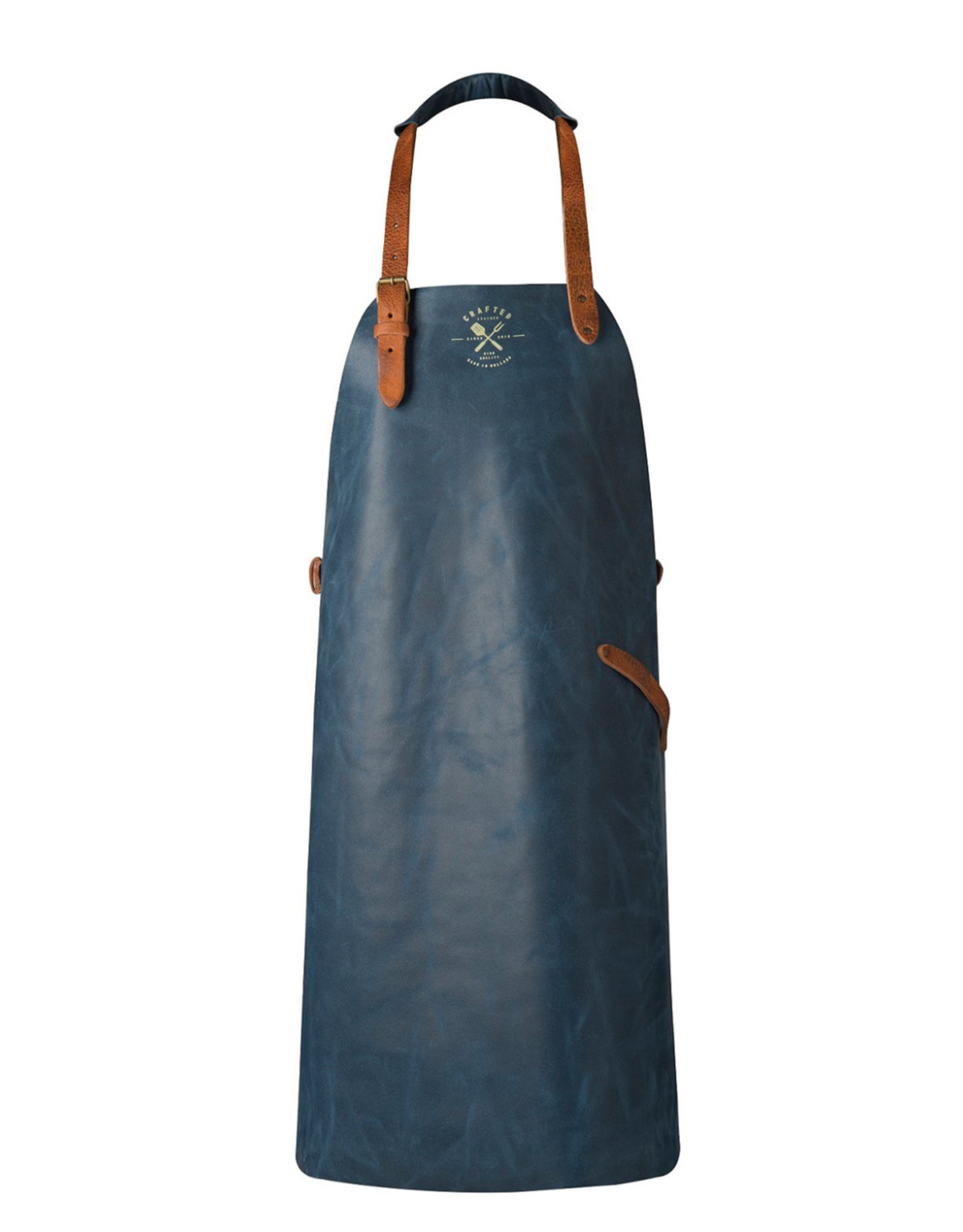 XL Blue Vintage leather apron (XL Waist Strap)