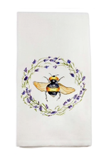 Towel - Bee w/Lavender Wreath