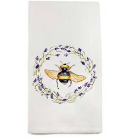 Towel - Bee w/Lavender Wreath