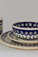 Polish Pottery Mug - Peacock Pattern