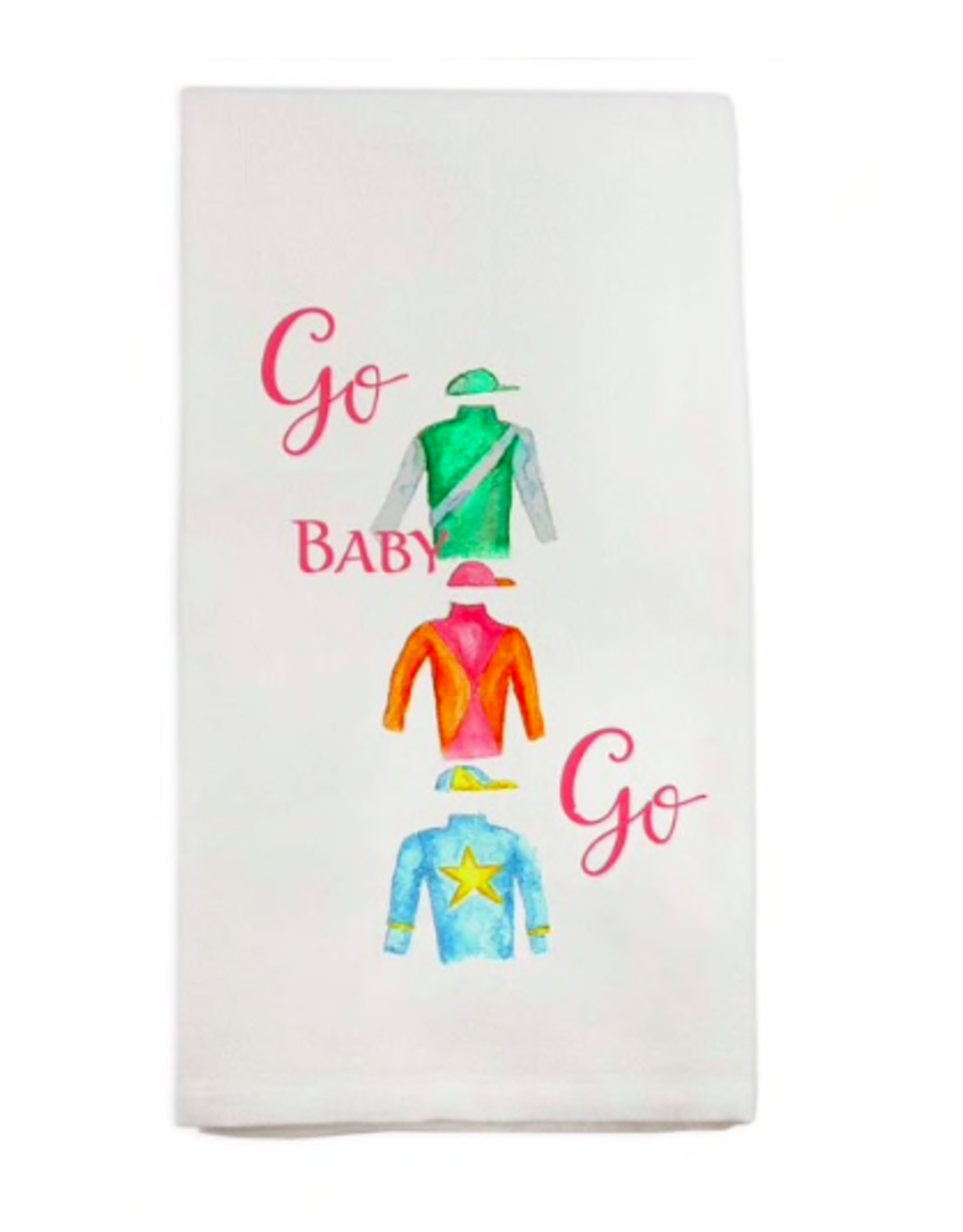 Charming French Graffiti "Jockey Silks Go Baby Go" Towel! European