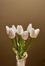 Petite Tulip - White 9-Piece Bunch -14" Long