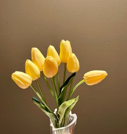 Petite Tulip - Yellow 9-Piece Bunch -14" Long