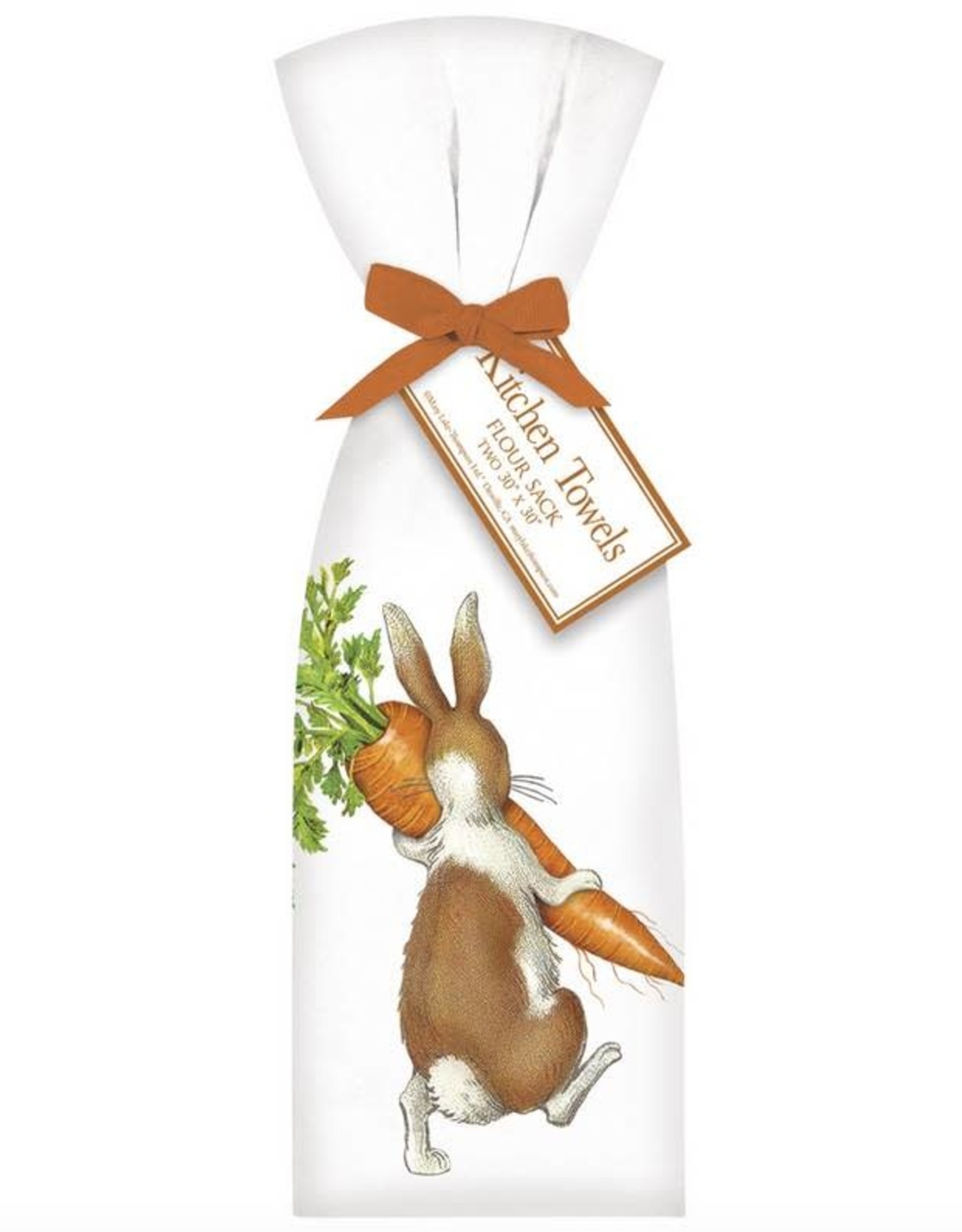 Rabbit w/Carrot Towel Set - 2 pk