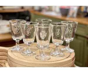 Fleur De Lis - Stemmed Wine Glasses - Set of Four