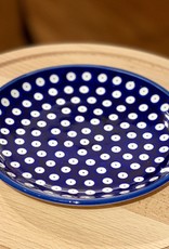 Salad Plate - Blue w/White Dots Pattern (D42)