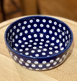 Soup/Salad/Cereal Bowl - Blue w/White Dots (D42)