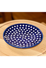 Salad Plate - Blue w/White Dots Pattern (D42)