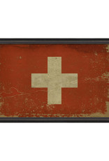 SWISS FLAG Framed Picture - 17.125" x 25.625"