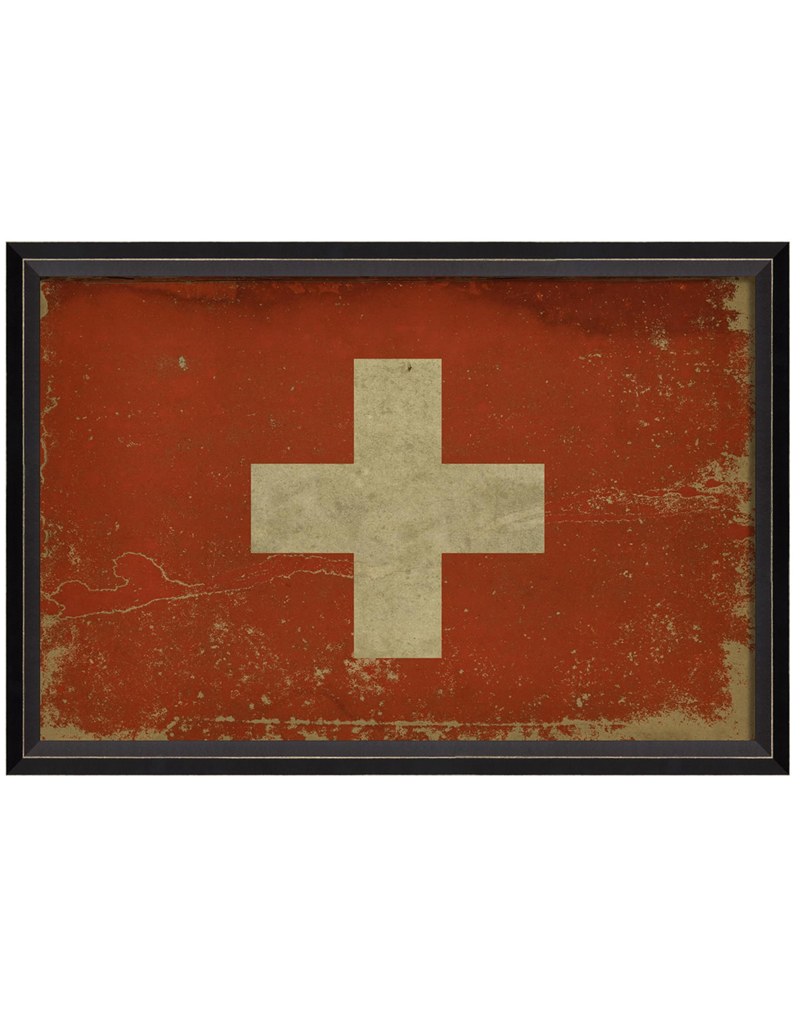 SWISS FLAG Framed Picture - 17.125" x 25.625"