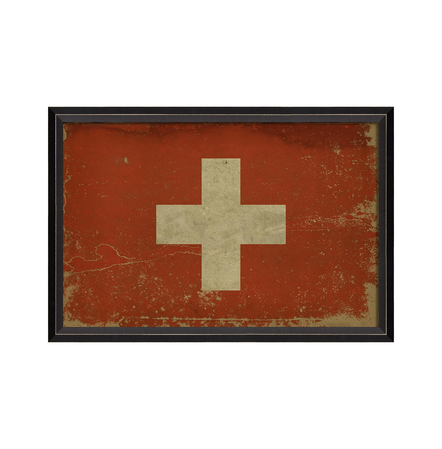Swiss Flag Framed Picture. Vintage Switzerland Flag Print! - European  Splendor®