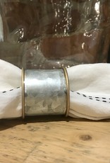 Galvanized + Gold Rim Napkin Ring galvanized metal