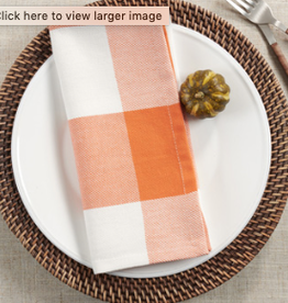 Buffalo Plaid Napkin - 20" Square - Orange