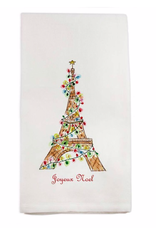 Linen Towel - Eiffel Tower w/Lights 18" x 24" (100% Linen)